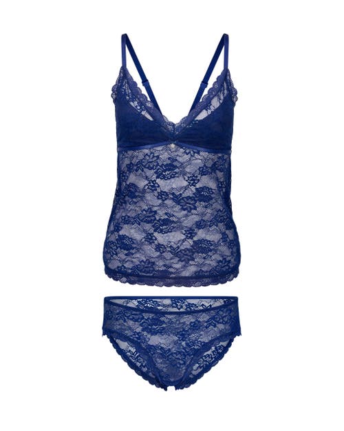 Shop Adore Me Rosaline Cami & Hipster Panty Set In Dark Blue