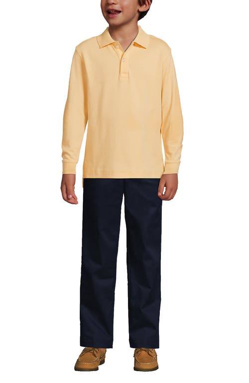 LANDS' END LANDS' END SCHOOL UNIFORM KIDS LONG SLEEVE INTERLOCK POLO SHIRT 
