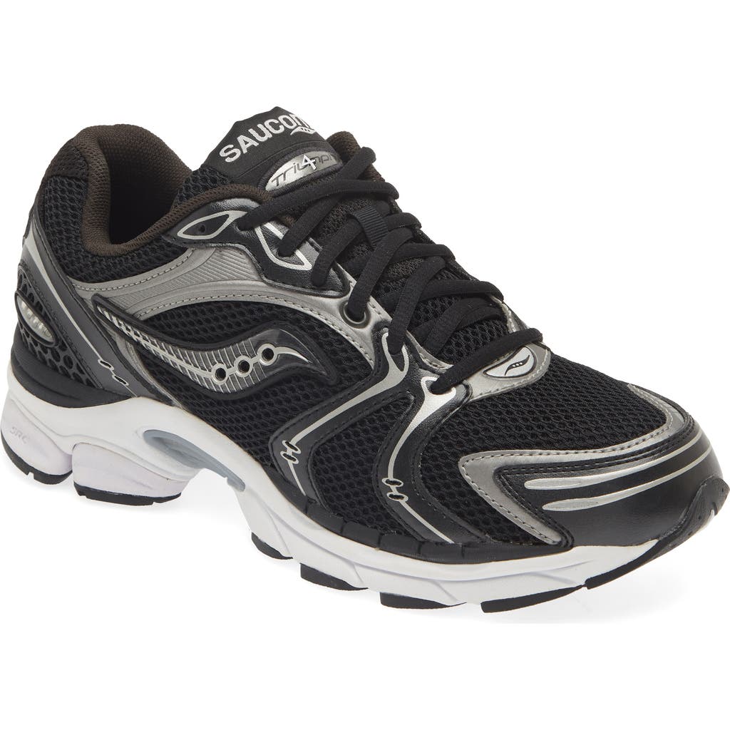 Saucony Progrid Triumph 4 Sneaker In Black/silver