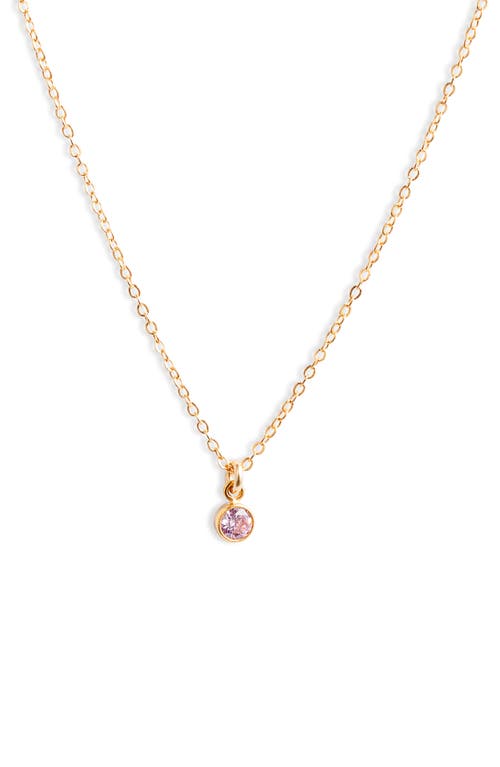 Set & Stones Birthstone Charm Pendant Necklace in Gold /October at Nordstrom