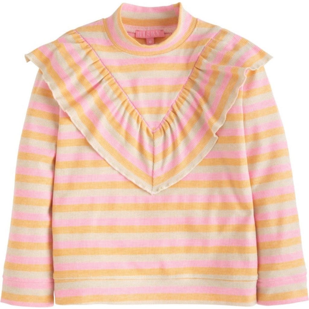 Bisby Kids' Sparkle Stripe Aspen Top In Pink Sparkle Stripe