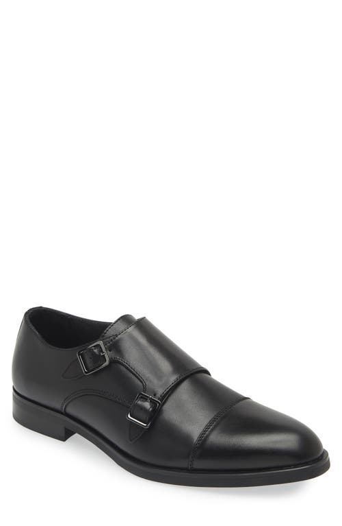 Shop Nordstrom Edison Double Monk Strap Shoe In Black