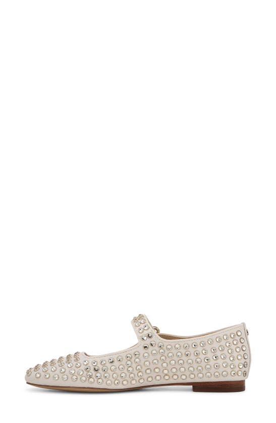 Shop Sam Edelman Michaela Rhinestone Mary Jane Flat In Modern Ivory