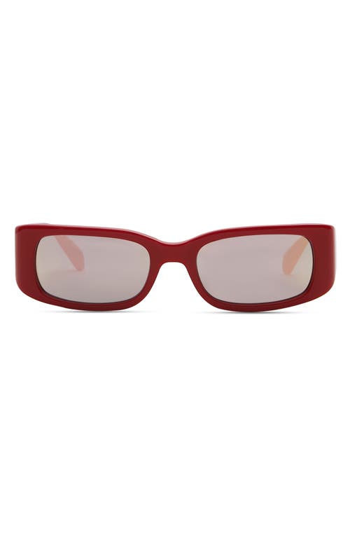 Shop Elisa Johnson Reighne 53mm Rectangular Sunglasses In Gloss Red