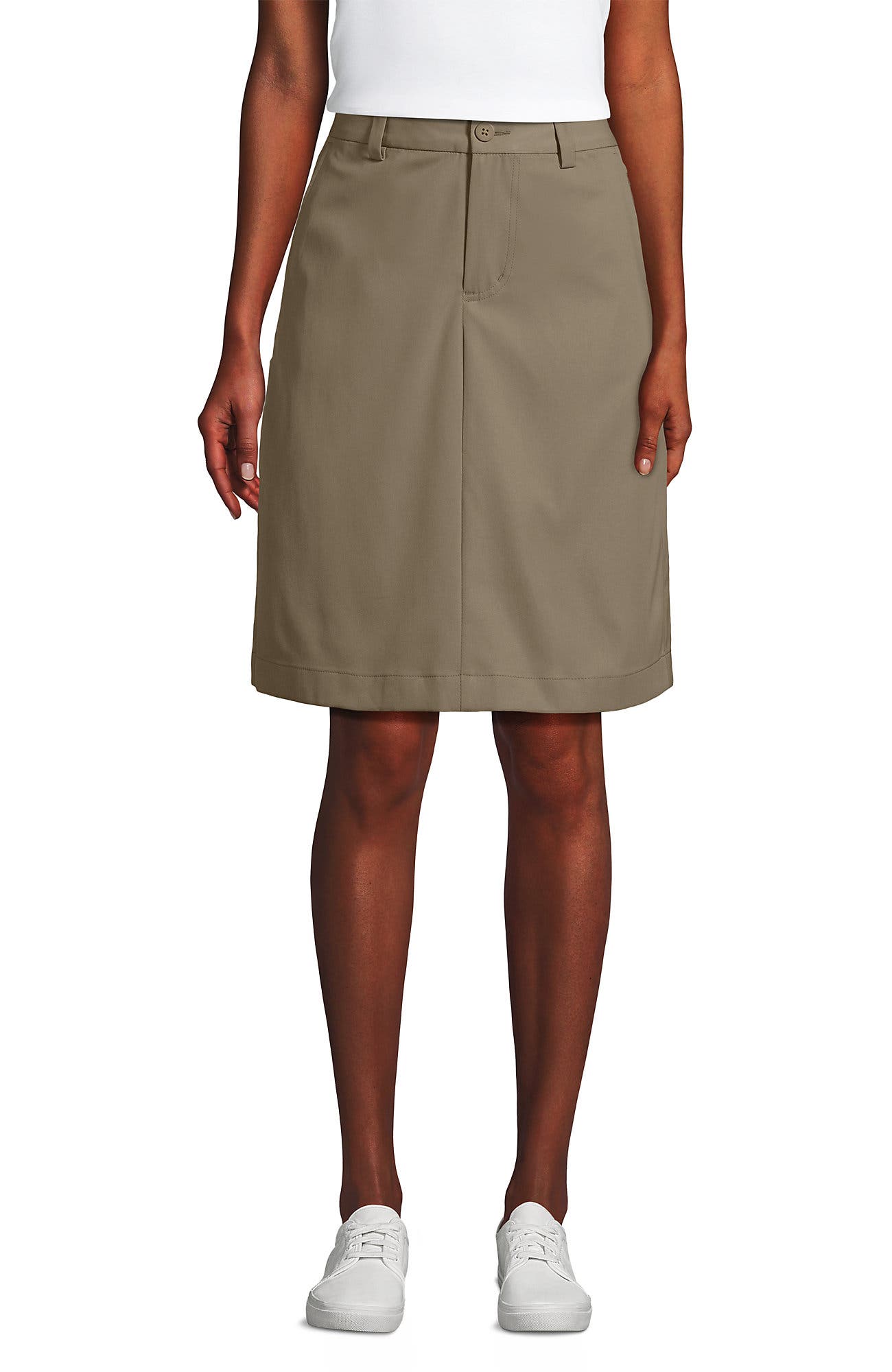 Skort Lands' End Femme - Taille 2, Noir, Longueur Au-dessus Du Genou - Neuf