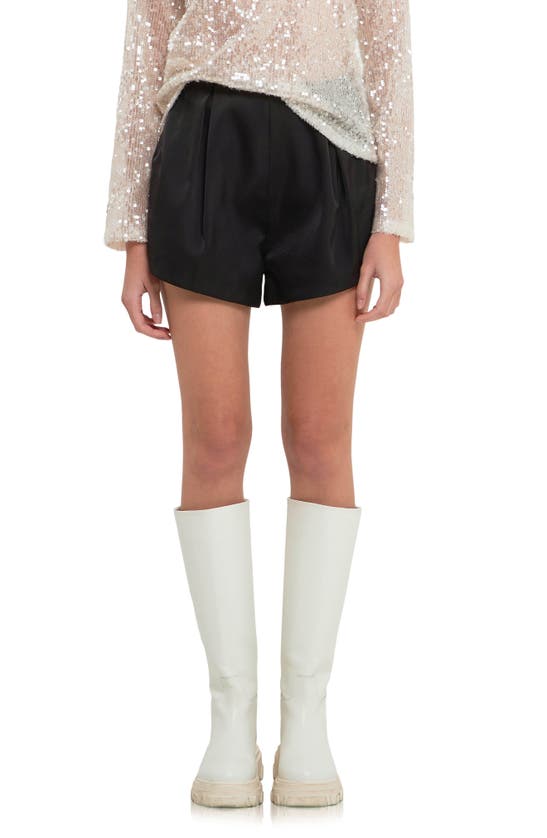 Grey Lab Balloon High Waist Shorts In Black