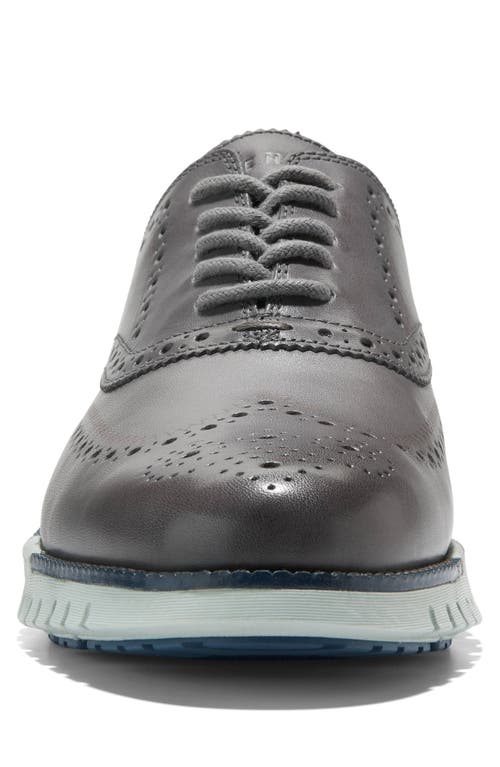 Shop Cole Haan Zerogrand Remastered Wingtip Derby Sneaker In Tornado/cloud Blue