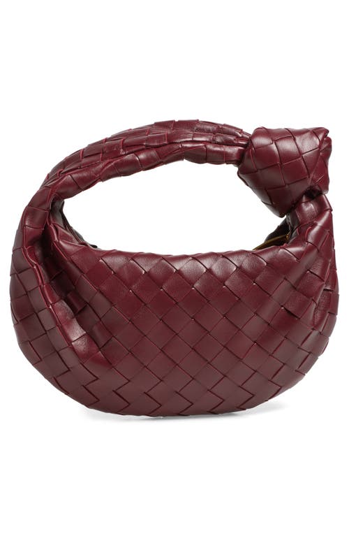 Bottega Veneta Mini Jodie Leather Hobo In 2247 Barolo-gold