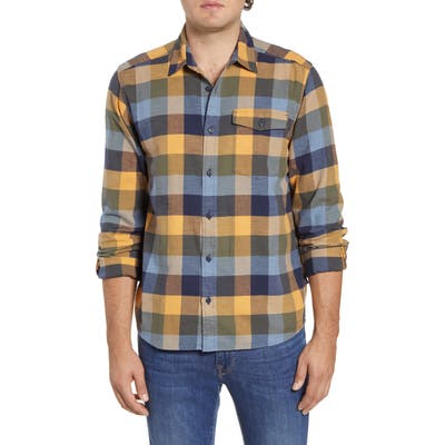 Patagonia Regular Fit Organic Cotton Flannel Shirt, Blue