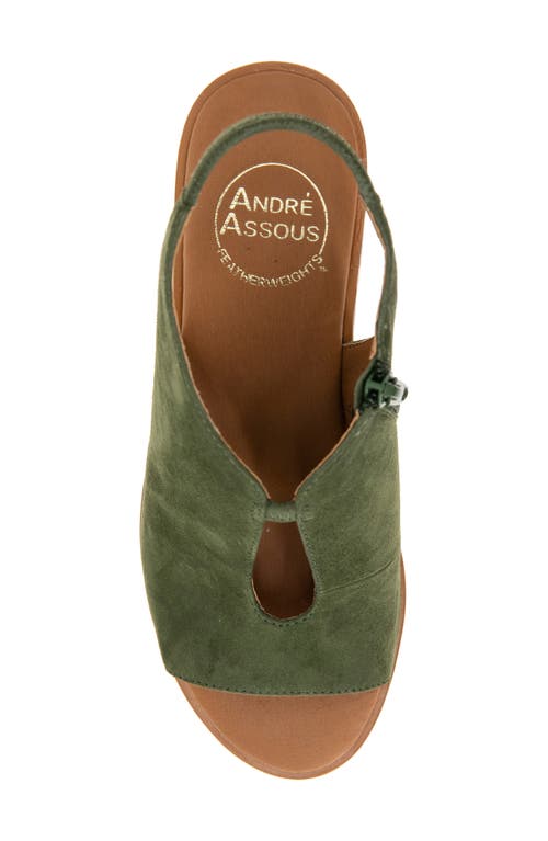 Shop Andre Assous André Assous Belinda Ankle Strap Sandal In Forest Green