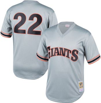 Men's Mitchell & Ness Will Clark Black San Francisco Giants Cooperstown Collection Mesh Batting Practice Button-Up Jersey