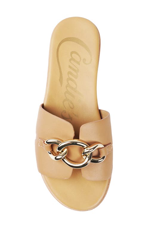 Shop Candies Candie's Zuri Slide Sandal In Nude/brown