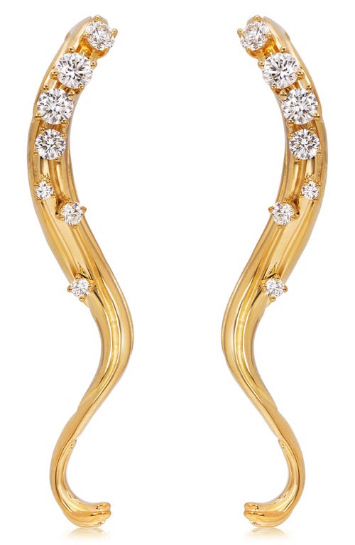 Bahia Diamond Drop Earrings in Yellow Gold