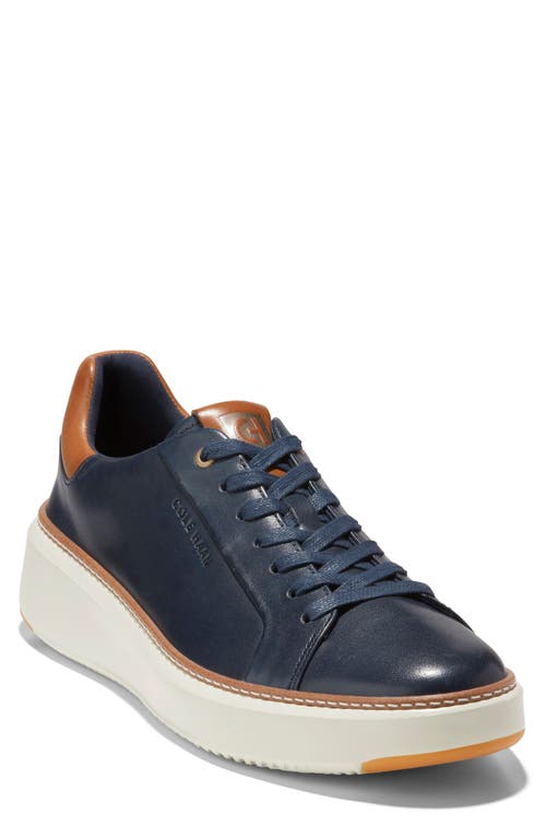 Cole Haan Grandpro Topspin Sneaker In Navy Blazer Leather