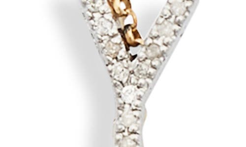 Meshmerise Diamond Initial Bezel Bracelet In Yellow-y