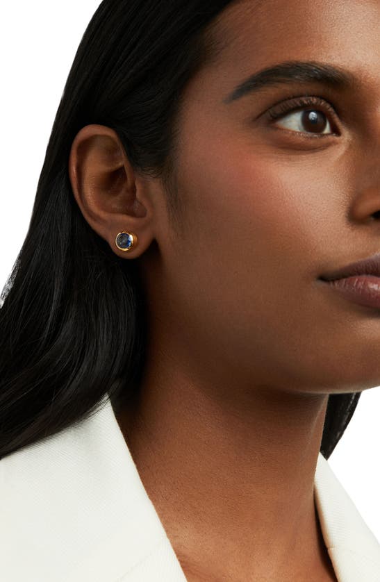 Dean Davidson Signature Midi Knockout Stud Earrings In Midnight Blue/gold