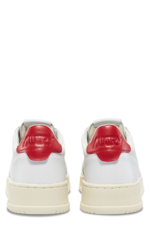 Autry Top White Red Sneakers In Leather White/red