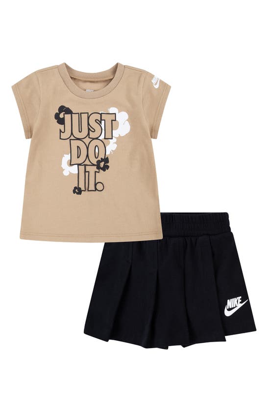 Nike Babies' Floral Graphic T-shirt & Skort Set In Multi