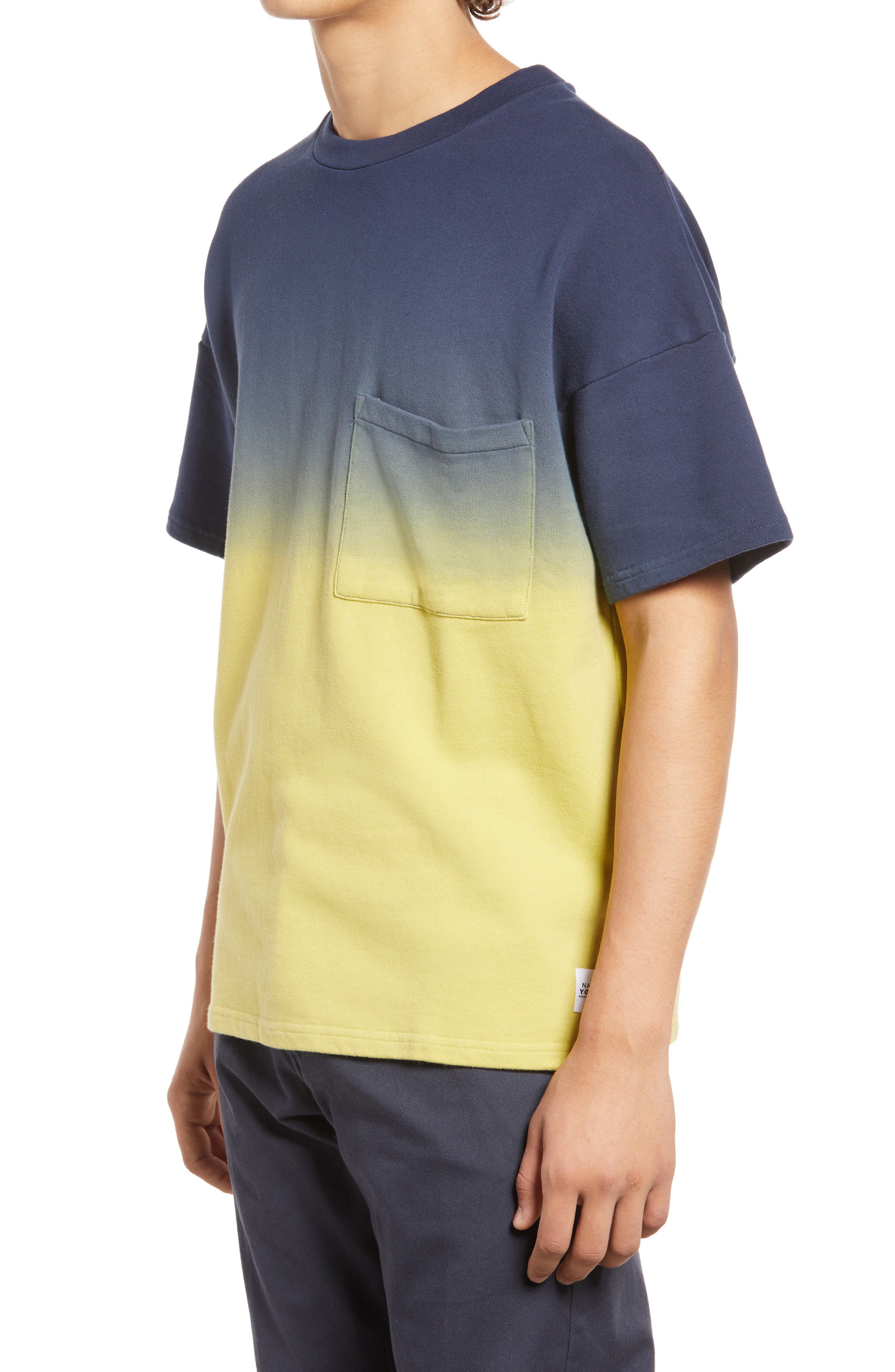 navy blue ombre cotton sweatshirt
