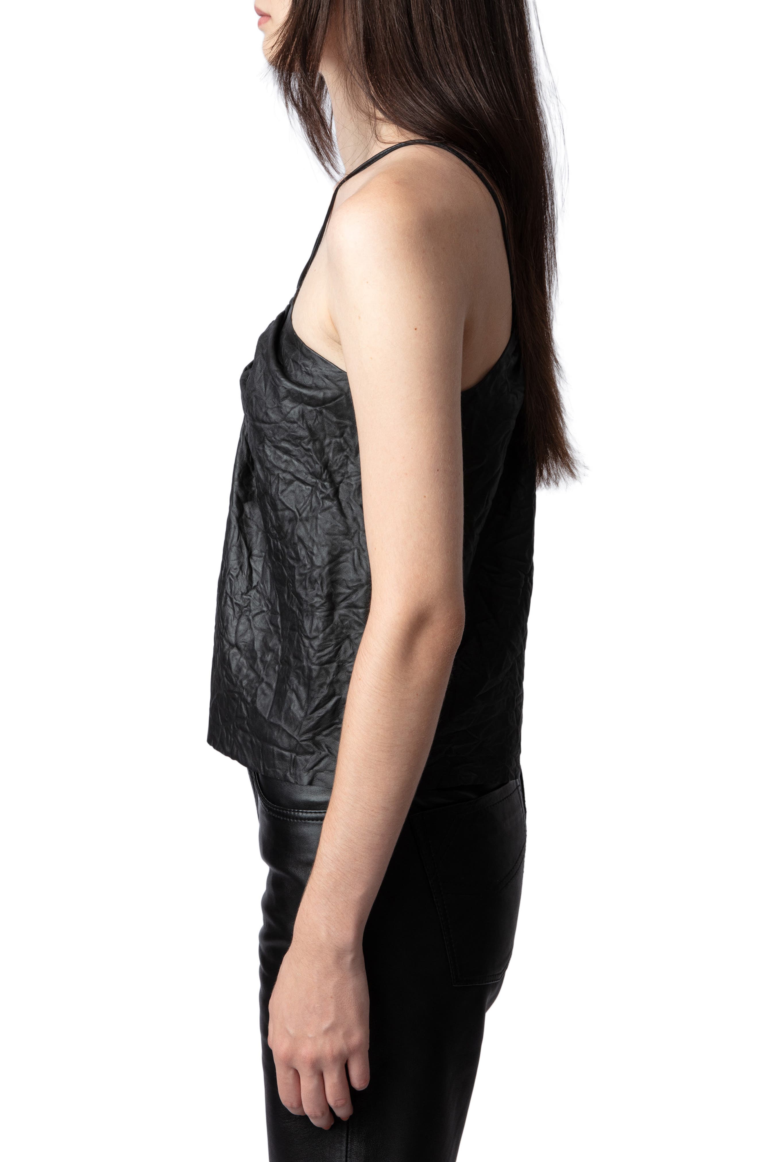 The Jolee Faux Leather Tank - Society Boutique