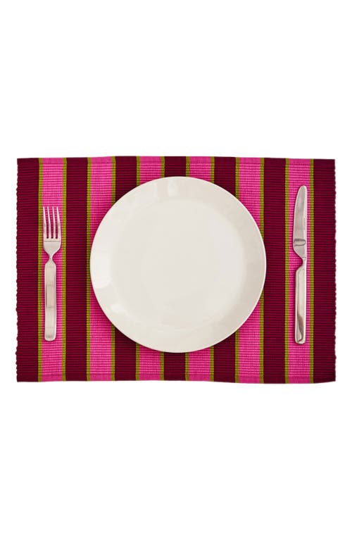 Shop Dusen Dusen Stripe Placemat In Paprika