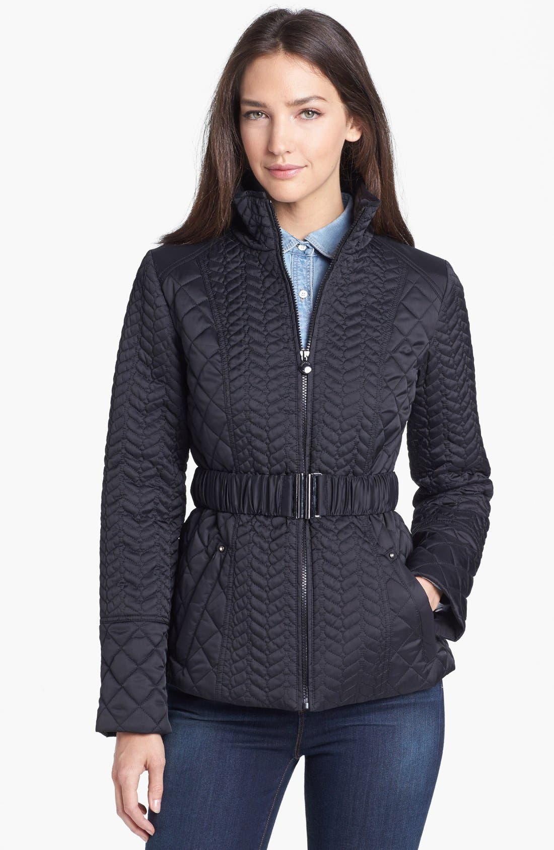 Laundry by Shelli Segal Belted Quilted Jacket Nordstrom