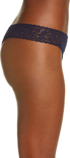 Hanky Panky Signature Lace Low Rise Thong -Sapphire- $22 – Hand In Pocket