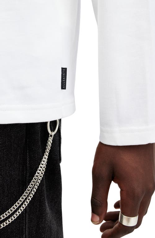 Allsaints Nero Mock Neck Relaxed Fit Sweatshirt In Chalk White