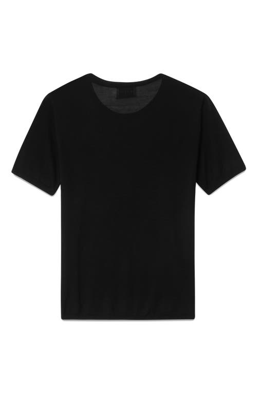 Shop Blk Dnm Wool & Silk Short Sleeve T-shirt Sweater In Black