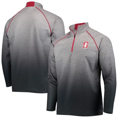 Men's Colosseum White Stanford Cardinal Tortugas Logo Quarter-Zip