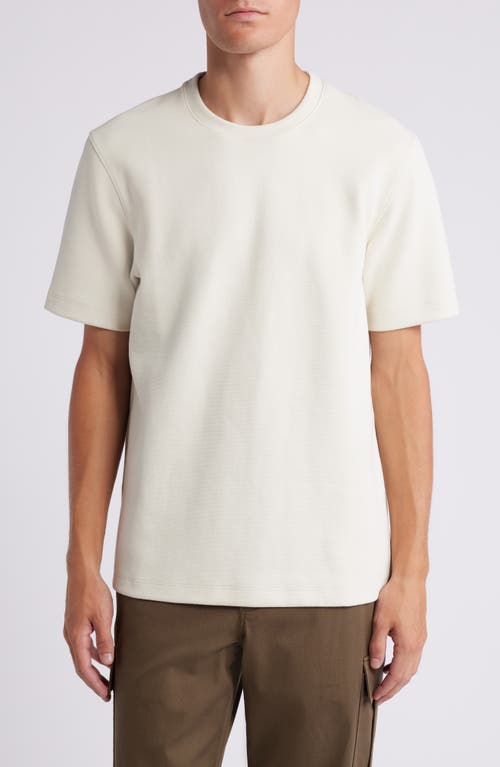 Shop Theory Delroy Double Piqué Crewneck T-shirt In Winter White