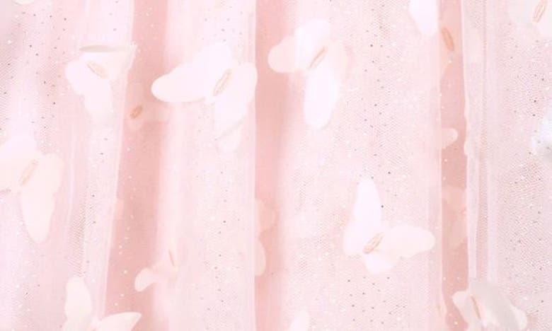 Shop Zunie Kids' Foil Dot 3d Butterfly Appliqué Party Dress In Pink