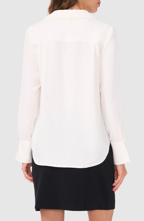 Shop Halogenr Halogen(r) Split Cuff Button-up Top In New Ivory White