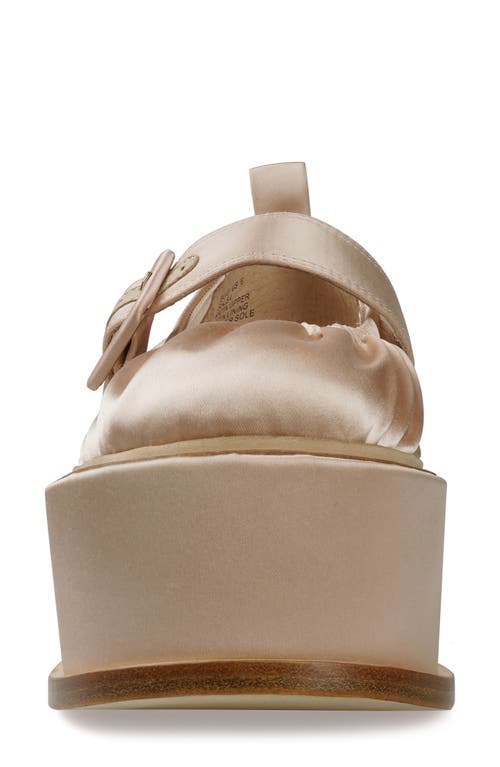 Zigi Artisan Buxi Platform Mary Jane In Shell Satin
