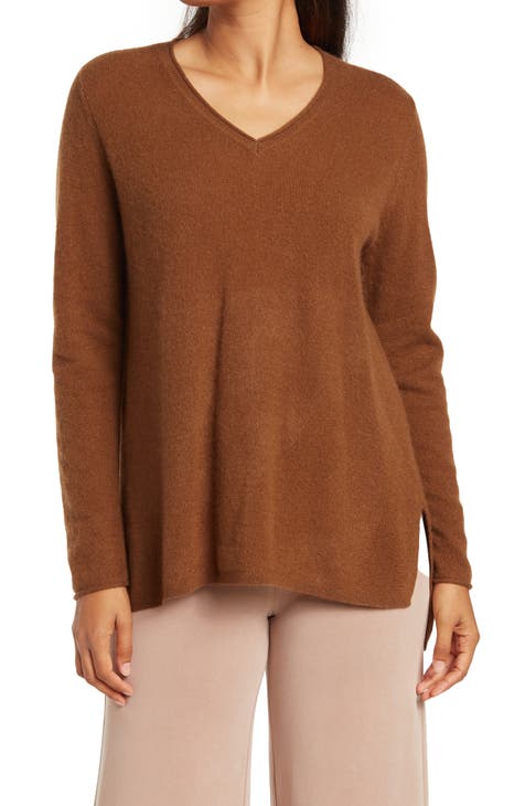 Chocolate Brown Cashmere Sweater 
