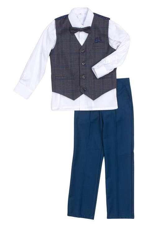 Kids' Button-Up Shirt, Vest, Bow Tie & Pants Set (Toddler, Little Kid & Big Kid)