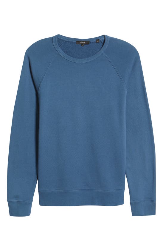Vince Crewneck Sweatshirt In Washed Brisk Blue