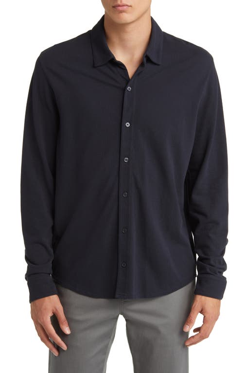 Vince Cotton Piqué Knit Button-Up Shirt at Nordstrom,