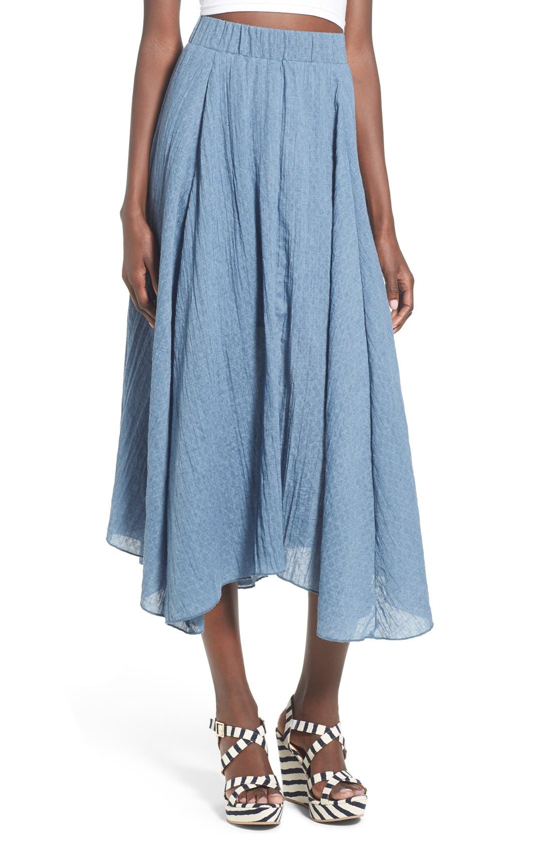 BP. Cotton Midi Skirt Nordstrom