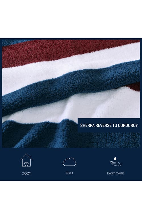 Nautica Wilton Reversible Throw Blanket In Navy