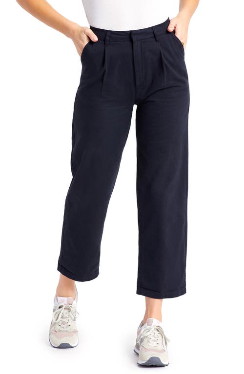 Victory High Waist Wide Leg Ankle Pants in Black