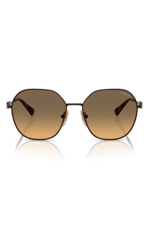 Vogue 55mm Gradient Irregular Sunglasses In Copper