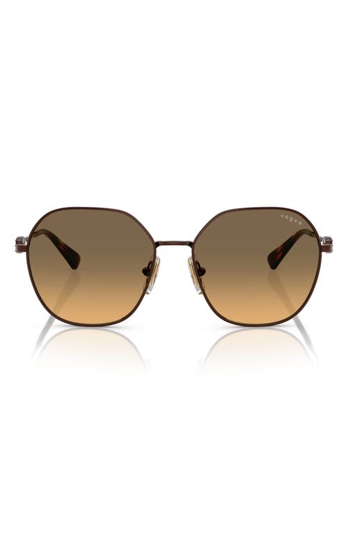 VOGUE 55mm Gradient Irregular Sunglasses in Copper 