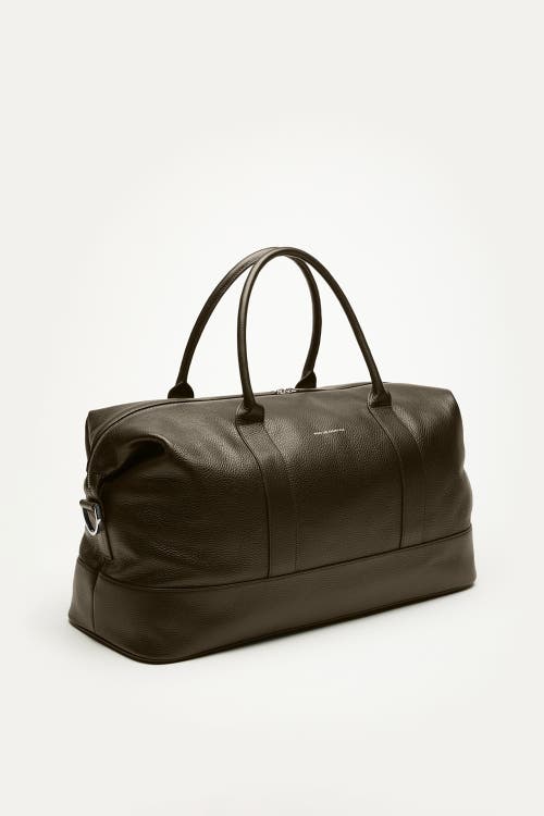 Want Les Essentiels De La Vie Want Les Essentiels Kelowna Pebble-grained Leather Weekender Bag In Dark Brown
