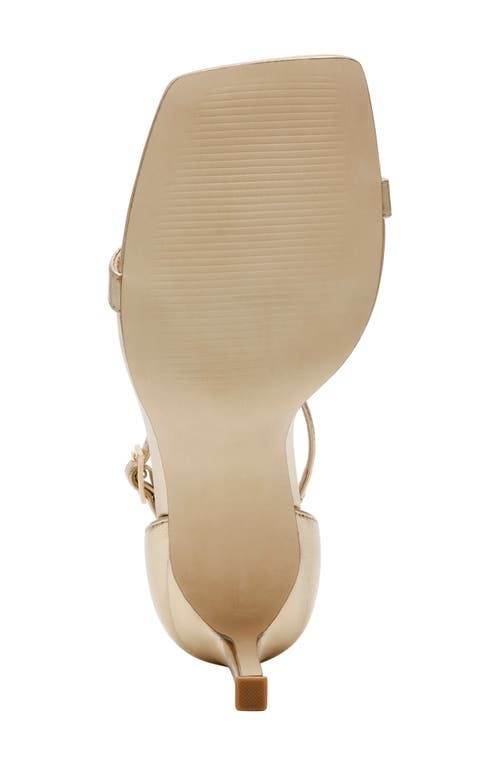 Shop Steve Madden Piked Ankle Strap Sandal In Gold Leather
