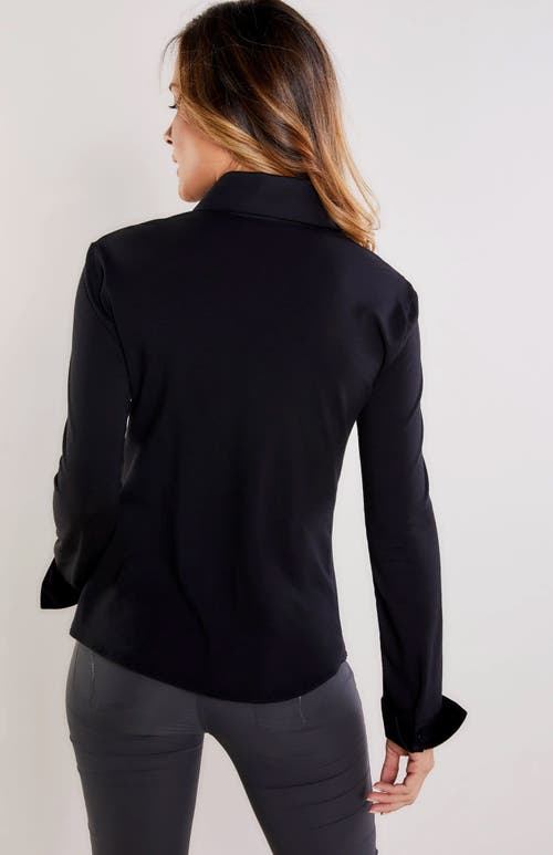 Anatomie Alida Button Down Poplin Shirt In Black