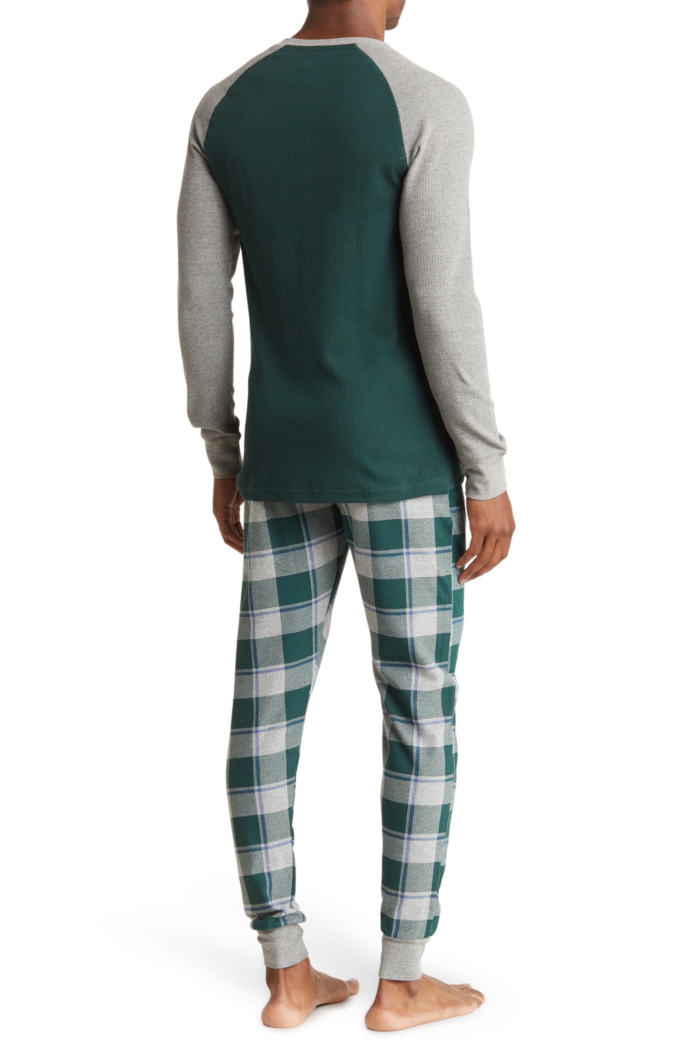 Brooks Brothers Henley Top & Plaid Joggers Pajama Set Nordstromrack