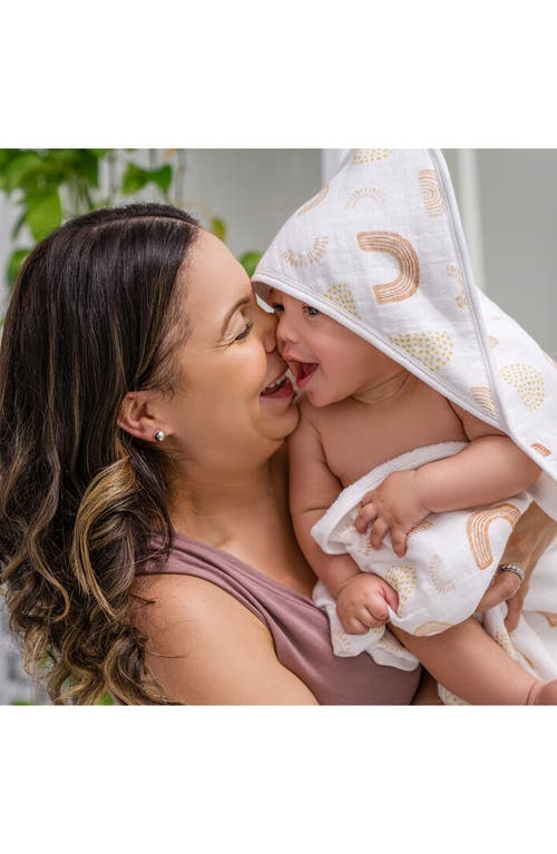 Shop Aden + Anais 2-pack Cotton Washcloth & Hooded Towel In Keep Rising Tan
