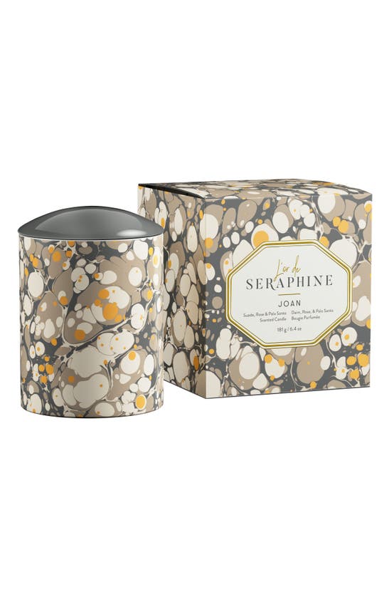 L'or De Seraphine Joan Medium Ceramic Jar Candle In Grey