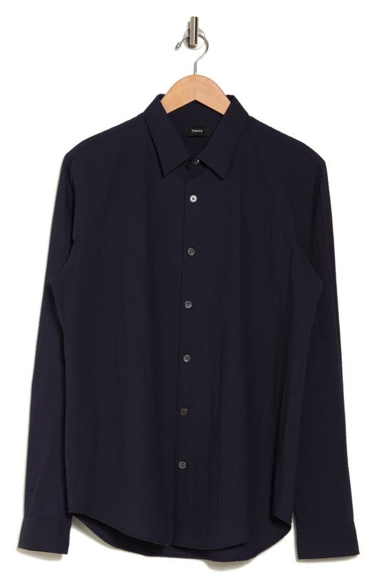 THEORY THEORY RAMMY POPLIN BUTTON-UP SHIRT